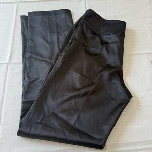 Adrianna Papel Evening Essentials Black Satin Pants Trousers Size 6